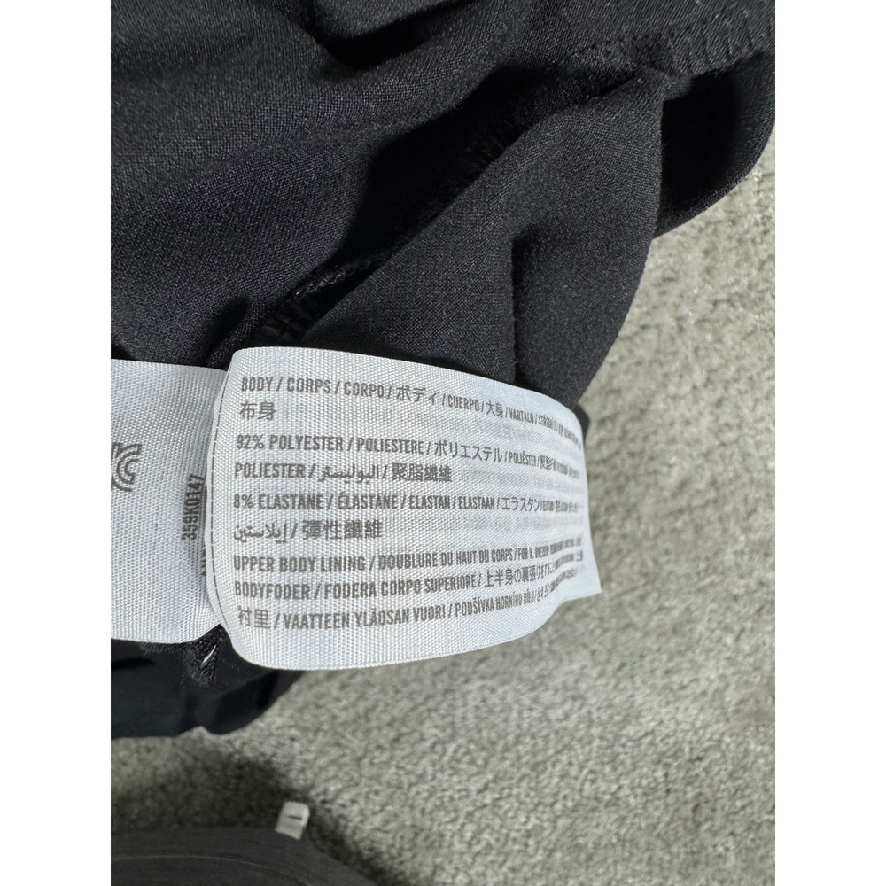 Hollister Black Active Dress Ruffle Strap Cinched Sweetheart with Shorts Medium - Picture 7 of 8